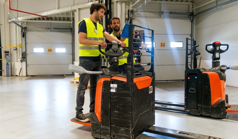 Forklift training in warehouse - AIP Safety